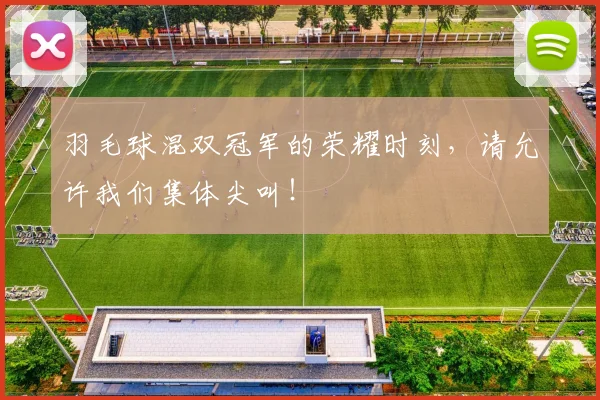 羽毛球混双冠军的荣耀时刻,请允许我们集体尖叫!